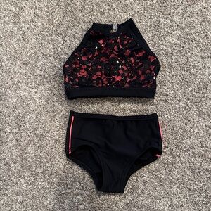 Kids Black and Pink Neon Matching Set